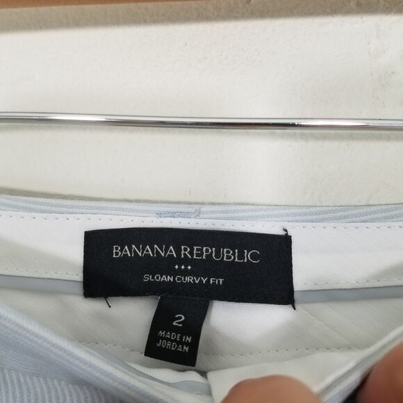 Banana Republic Sloan Curvy Fit Stripes Stretch Dress Pants Size 2 - Picture 3 of 6